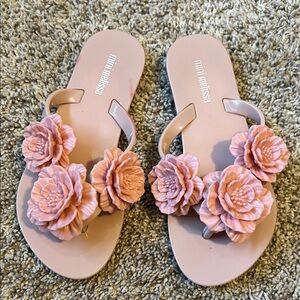 Mini Melissa Girl’s Blush Floral Sandals 11
